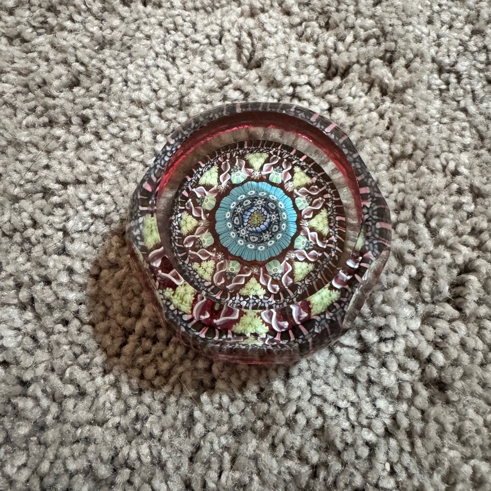 Vintage Hand Blown glass Paperweight